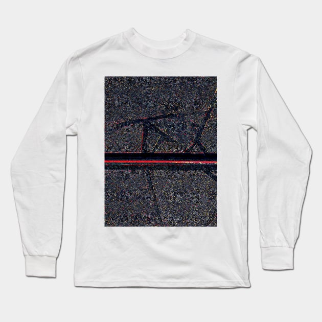 Red Line Intersect Long Sleeve T-Shirt by Tovers